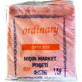 Omeyva Ordinary Turuncu Market Poşeti Torbası - Hışır Atlet Poşet - Orta Boy - 26 x 50 Cm. - 1 Kg.