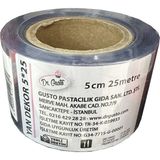 Omeyva Şeffaf Kalın Pasta Kenar Dekor Film Jelatini - 5 Cm. x 25 Metre - Krema Tutucu - 1 Rulo - 1 Adet