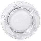 Omeyva Şeffaf Mika Plastik Tabak - Parti Sunum Yemek Tabağı - Yuvarlak - 26 Cm. - 60 Adet