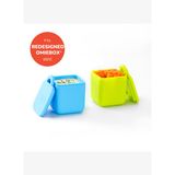 Omiebox - Bento Kutusu İç Bölme Kapları 2li Mavi/Yeşil