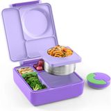 Omiebox Lila Moru Isı Yalıtımlı Bento Yemek Kutusu 1,4 lt BPA İçermez Silikon Malzeme ile 1+ Yaş