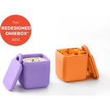 Omiebox Mor/Turuncu Bento Kutusu 2li Sızdırmaz Silikon Kaplar 100 ml FDA Onaylı - Mor - Turuncu