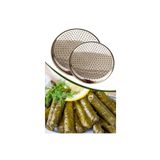 Omilife 24 cm Paslanmaz Çelik Oval Delikli Model Tepsi Sarma Dolma Altlığı Pide Pizza Mutfak Tepsisi