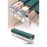 omilife 6 Bölmeli Sürgülü Çekmece İçi Organizer Plastik Çorap İç Çamaşır Dolap Düzenleyici