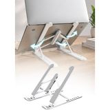 Omilife Alüminyum Laptop Standı 7 Kademeli Ayarlı Katlanabilir Tablet Tutucu Ergonomik 26 cm - Siyah