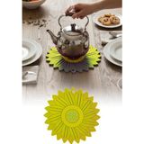 Omilife Ayçiçeği Model Kaymaz Silikon Nihale – Tencere, Tava, Çaydanlık ve Servis Altlığı 18,5 x 18,5 cm - Sarı