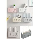 omilife Beyaz Pleksi WiFi Modem Saklama Kutusu 25x15x6 cm Kedi Desenli Duvar Tipi Modem Düzenleyici