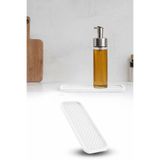 omilife Beyaz Silikon Yağdanlık Altlığı Kaydırmaz Yağlık Sirkelik Mutfak Düzenleyici Altlık Organizer 22,8cm