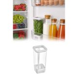 omilife Kare Yeşillik Saklama Kabı 1700 ML Kapaklı Marul Maydanoz Taze Ot Saklama Kutusu VP-007
