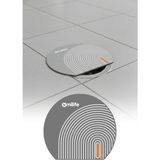 Omilife Oval Çizgili Silikon Kötü Koku Önleyici Gider Kapağı Banyo Mutfak Lavabo Tıpası 14x15 cm - Gri
