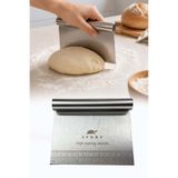 omilife Paslanmaz Çelik Hamur Kesici Kazıyıcı Spatula Pizza Ekmek Hamuru Dilimleyici Ölçülü