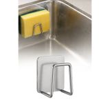 omilife Paslanmaz Çelik Yapışkanlı Drenaj Evye Lavabo Sünger Tutucu Banyo Mutfak Organizer 4,5 cm