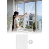 Omilife Pencere Sinekliği Tülü 100X150 cm Kendinden Yapışkanlı Sineklik Perde - 100 x 150 cm