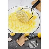 Omilife Pratik 24 cm Lüks Paslanmaz Metal Patates Ezici Patates Ezici Püre Yapıcı
