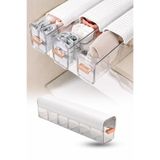 omilife Şeffaf Yapışkanlı 6 Bölmeli Sürgülü Çekmece İçi Çorap İç Çamaşırı Organizeri 36x10x7 cm