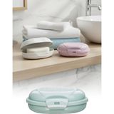 omilife Seyahat Tipi Kapaklı Katı Sabunluk Taşınabilir Sabun Kutusu Pratik Saklama Kabı 12,5 cm