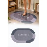 omilife Sihirli Su Emici Banyo Paspası Kaydırmaz Tabanlı 35 Mm Kalınlık Abdest Ayak Kurulama Matı