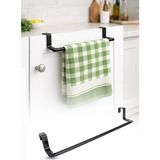 Omilife Siyah Polikarbon Havlu Askısı Geçmeli Dolap Kapağı Banyo Mutfak Organizer 29 cm - Renkli