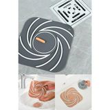 Omilife Siyah Silikon Gider Kapağı Delikli Koku Önleyici Lavabo Süzgeci Banyo Mutfak Gider Matı 15x15