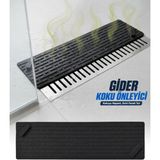 Omilife Siyah Uzun Silikon Kötü Koku Önleyici Mat Gider Kapağı Tıpası – Banyo, Mutfak ve Balkon Lavabo Gider 37x11 cm