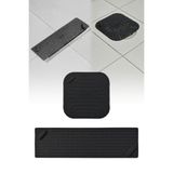 omilife Siyah Uzun ve Siyah Kare Silikon Gider Kapağı 2'li Set Koku Önleyici Banyo Mutfak Gider Tıkacı