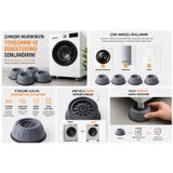 Omilife Titreşim Gürültü Engelleyici Kaydırmaz Makine Ayağı 4 Adet Arçelik Samsung Lg Beko Bosch Vestel Siemens Profilo Whirlpool Miele Uyumlu Çamaşır Bulaşık Makinesi Sarsıntı Önleyici Ped