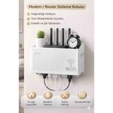 Omilife Wifi Modem Saklama Kutusu Plastik Malzeme ile 15x25x6 cm Boyutlarında Şık Duvar Tipi