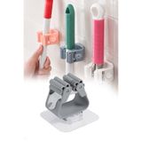 omilife Yapışkanlı Mop Askısı Süpürge Paspas Tutucu Duvar Organizer Düzenleyici Banyo 6 cm