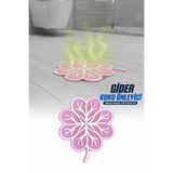Omilife Yaprak Model Gider Koku Önleyici Silikon Mat – Banyo Mutfak Balkon Lavabo Gider Kapağı 16X16CM - PEMBE