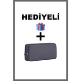 Omix Çift Bölmeli Kalemlik, Kalem Kutusu (Hediyeli) - Gri
