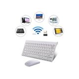 Omix Mixtab Pro 10.1" Tablet Uyumlu Kablosuz Taşınabilir Q Klavye Ve Mouse Set BEYAZ