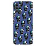 Omix Omix X700 ile Uyumlu Kılıf, Cracked Skull Temalı Desenli, Darbe Emici Silikon