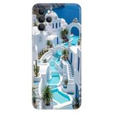 Omix Omix X700 ile Uyumlu Kılıf, Lux Santorini Temalı Desenli, Darbe Emici Silikon