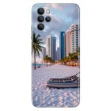Omix Omix X700 ile Uyumlu Kılıf, Miami Sahili Temalı Desenli, Darbe Emici Silikon