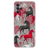 Omix Omix X700 ile Uyumlu Kılıf, Running Horses Temalı Desenli, Darbe Emici Silikon
