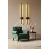 ömka design Modern Pilli 2'li Siyah Günışığı Led Aplik Pil Hediyeli