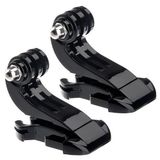 Ommi – 2 parça montaj adaptörü J-Crochet toka GoPro Hero 1 2 3 3 + için 4 SJCAM SJ4000 SJ5000 – Siyah