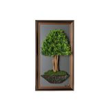 Omnia Concept Bonsai Tablaeu - 1A - Mdf Plaka Üzerinde Çerçeveli 3 Boyutlu Yapay Ağaç Tablosu 33X60 Cm
