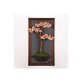 Omnia Concept Bonsai Tablaeu - 2A - Mdf Plaka Üzerinde Çerçeveli 3 Boyutlu Yapay Ağaç Tablosu 33X60 Cm