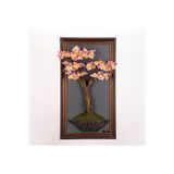 Omnia Concept Bonsai Tablaeu -2B - Mdf Plaka Üzerinde Çerçeveli 3 Boyutlu Yapay Ağaç Tablosu 33X60 Cm