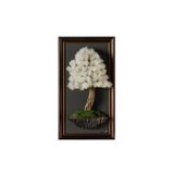Omnia Concept Bonsai Tablaeu -3-3A - Mdf Plaka Üzerinde Çerçeveli 3 Boyutlu Yapay Ağaç Tablosu 33X60 Cm