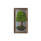 Omnia Concept Bonsai Tablaeu - 3A - Mdf Plaka Üzerinde Çerçeveli 3 Boyutlu Yapay Ağaç Tablosu 33X60 Cm