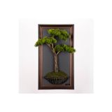 Omnia Concept Bonsai Tablaeu - 3B - Mdf Plaka Üzerinde Çerçeveli 3 Boyutlu Yapay Ağaç Tablosu 33X60 Cm
