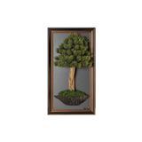 Omnia Concept Bonsai Tablaeu - 4B - Mdf Plaka Üzerinde Çerçeveli 3 Boyutlu Yapay Ağaç Tablosu 33X60 Cm