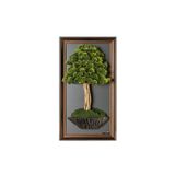 Omnia Concept Bonsai Tablaeu - 5B - Mdf Plaka Üzerinde Çerçeveli 3 Boyutlu Yapay Ağaç Tablosu 33X60 Cm