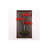 Omnia Concept Bonsai Tablaeu - 6-1C - Mdf Plaka Üzerinde Çerçeveli 3 Boyutlu Yapay Ağaç Tablosu 33X60 Cm