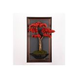 Omnia Concept Bonsai Tablaeu - 6-1D - Mdf Plaka Üzerinde Çerçeveli 3 Boyutlu Yapay Ağaç Tablosu 33X60 Cm