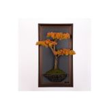 Omnia Concept Bonsai Tablaeu -6-2B - Mdf Plaka Üzerinde Çerçeveli 3 Boyutlu Yapay Ağaç Tablosu 33X60 Cm