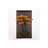 Omnia Concept Bonsai Tablaeu -6-2C - Mdf Plaka Üzerinde Çerçeveli 3 Boyutlu Yapay Ağaç Tablosu 33X60 Cm