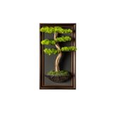 Omnia Concept Bonsai Tablaeu - 6 - Mdf Plaka Üzerinde Çerçeveli 3 Boyutlu Yapay Ağaç Tablosu 33X60 Cm